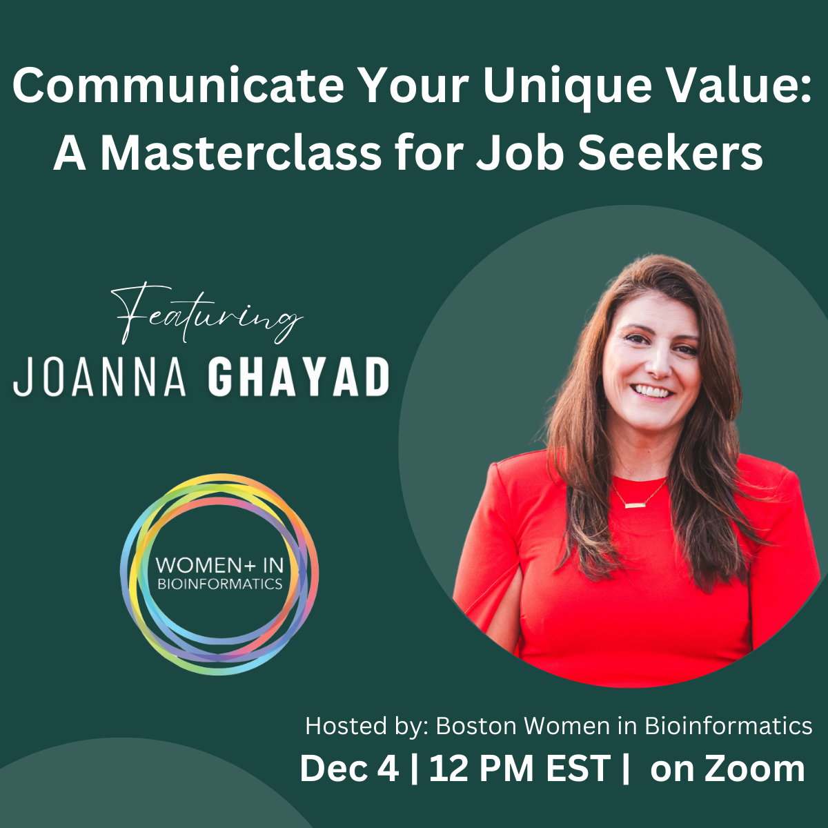 Speaker: Joanna Ghayad, PharmD, PCC